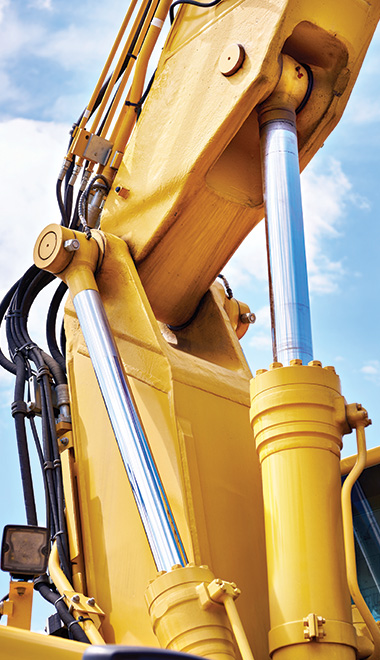 hydraulic arm of heavy machinery showcasing powerful cylinders and robust construction for efficient operation